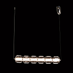 Люстра линейная с 6-ю прозрачными стеклянными плафонами округлой формы HANDLE GRAPE варинант исполнения - 3 | Loft Concept в Уфе