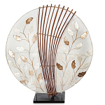 Настольная лампа из перламутра и дерева на подставке Indonesian Petal варинант исполнения - 3 | Loft Concept в Уфе