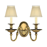 Бра с 2-мя бежевыми абажурами в классическом стиле Hinkley варинант исполнения - 1 | Loft Concept в Уфе