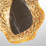 Бра с волнообразным стеклянным плафоном и вставкой из мрамора Liquid Stone варинант исполнения - 10 | Loft Concept в Уфе