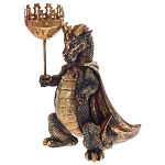 Подсвечник в виде дракона Dragon candlestick Green Gold Brown L or R варинант исполнения - 9 | Loft Concept в Уфе