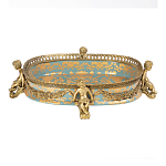 Чаша с орнаментом на ножках в виде бронзовых ангелов Eden Garden варинант исполнения - 1 | Loft Concept в Уфе