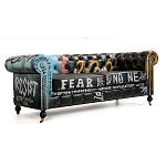 Диван в Лофт Честерфильд граффити из винтажной кожи GRAFFITI PARA Chesterfield варинант исполнения - 2 | Loft Concept в Уфе