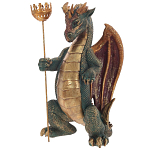 Подсвечник в виде дракона Dragon candlestick Green Brown варинант исполнения - 2 | Loft Concept в Уфе