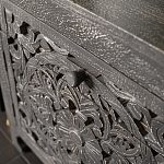 Деревянная тумба с резными ящиком и дверцей Azure Grey Wooden Nightstand варинант исполнения - 4 | Loft Concept в Уфе