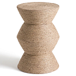 Приставной стол с отделкой из джута Juti D30 см варинант исполнения - 1 | Loft Concept в Уфе