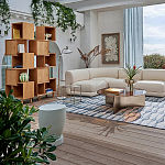 Приставной столик из массива манго Tom-tom Grey варинант исполнения - 4 | Loft Concept в Уфе