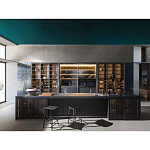 Кухонный гарнитур из дерева и камня с раздвижными дверцами OPERATING COLUMN 2.0 Dada Engenereed Kitchen варинант исполнения - 5 | Loft Concept в Уфе