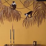 Обои с вышивкой ручной работы Étienne Original colourway on wool sateen варинант исполнения - 5 | Loft Concept в Уфе