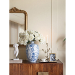 Ваза фарфоровая с узким горлышком и синими цветочными мотивами Independence варинант исполнения - 5 | Loft Concept в Уфе