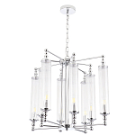 Люстра с 8-ю прозрачными цилиндрическими плафонами Jeanette варинант исполнения - 4 | Loft Concept в Уфе