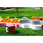 Дизайнерский модульный диван волнистой формы с цветным принтом Poltronova Superonda Sofa варинант исполнения - 36 | Loft Concept в Уфе