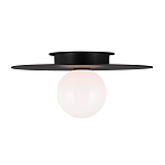 Потолочный светильник с шарообразным плафоном из белого матового стекла Generation Lighting варинант исполнения - 3 | Loft Concept в Уфе