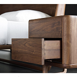 Прикроватный деревянный столик с 2-мя ящиками Moon Walnut Furniture варинант исполнения - 11 | Loft Concept в Уфе
