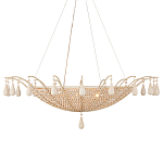 Люстра из деревянных бусин с подвесками в виде капель Wooden Beads варинант исполнения - 5 | Loft Concept в Уфе