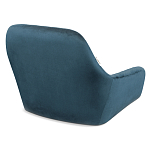 Барный стул со спинкой и подлокотниками на 4-х металлических ножках Douglas Rhombus Синий Велюр варинант исполнения - 3 | Loft Concept в Уфе