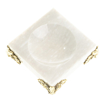 Подставка под шар квадратная из натурального камня Мрамор на ножках Natural Stone Sphere Stands варинант исполнения - 1 | Loft Concept в Уфе