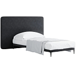 Кровать с большим мягким изголовьем Unity Grey Bed варинант исполнения - 7 | Loft Concept в Уфе