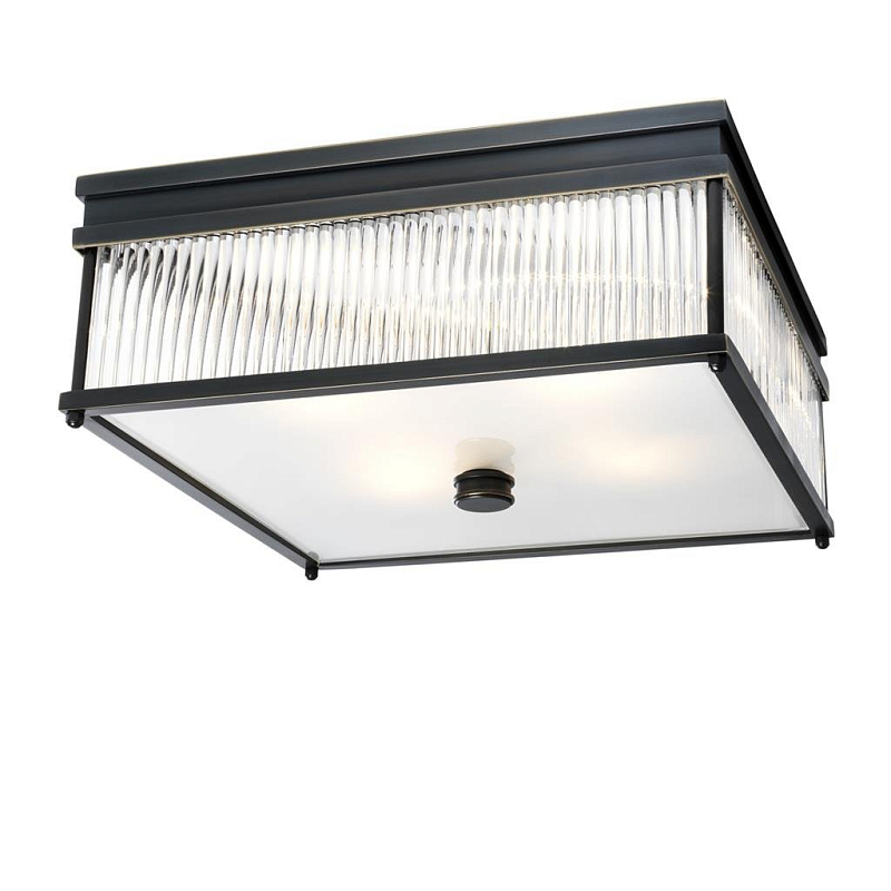 Потолочный светильник Ceiling Lamp Cornwall Bronze Темная бронза Прозрачное Стекло в Уфе | Loft Concept 