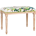 Банкетка из натурального бука золотистая с изображением птиц и цветов Blooming Bird варинант исполнения - 1 | Loft Concept в Уфе