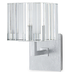 Бра серебряное с фактурным прозрачным абажуром Optical Crystal варинант исполнения - 3 | Loft Concept в Уфе