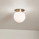 Потолочный светильник с белым матовым шарообразным плафоном Kichler варинант исполнения - 7 | Loft Concept в Уфе