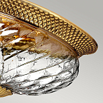 Потолочный светильник цвета латунь с прозрачным рифленым плафоном в форме чаши Hinkley варинант исполнения - 2 | Loft Concept в Уфе