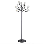 Торшер с плафонами из белых фарфоровых цветов на изогнутых ветвях Floralis варинант исполнения - 1 | Loft Concept в Уфе