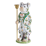 Подсвечник в виде собачки из фарфора с бронзовыми элементами Eden Garden варинант исполнения - 2 | Loft Concept в Уфе