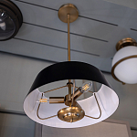 Подвесной светильник с конусовидным металлическим абажуром черного цвета Kichler варинант исполнения - 9 | Loft Concept в Уфе