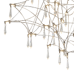 Потолочный светильник с тонким металлическим каркасом цвета хром Quasar варинант исполнения - 3 | Loft Concept в Уфе