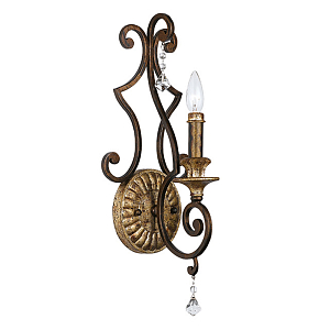 Бра в форме свечи и подвесками в классическом стиле Quoizel