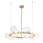 Люстра круглая подвесная с 15-ю прозрачными шарообразными плафонами из стекла Iona chandelier варинант исполнения - 2 | Loft Concept в Уфе
