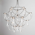 Люстра с каркасом из тонких металлических нитей и хрустальными подвесками Crystal Metal Threads Chandelier 40 варинант исполнения - 3 | Loft Concept в Уфе