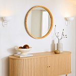 Зеркало круглое в раме из ротанга Wickerwork варинант исполнения - 4 | Loft Concept в Уфе