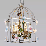 Люстра в виде клетки с цветами Flower Cell варинант исполнения - 1 | Loft Concept в Уфе