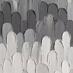 Панно декоративное с ручной росписью Gray Strokes варинант исполнения - 2 | Loft Concept в Уфе