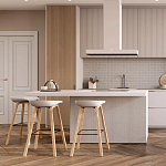 Барный стул на ножках из натурального дерева Boras White варинант исполнения - 8 | Loft Concept в Уфе