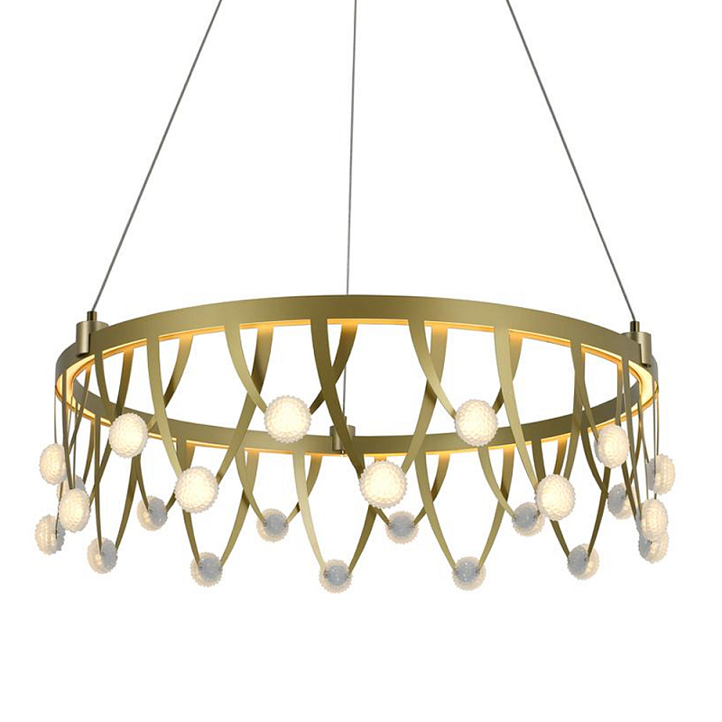 Люстра подвесная светодиодная Shaped Lines of Light матовое золото Люстра подвесная светодиодная Shaped Lines of Light матовое золото в Уфе | Loft Concept