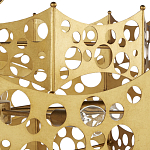 Люстра фигурная золотого цвета Corrugated Panels варинант исполнения - 3 | Loft Concept в Уфе