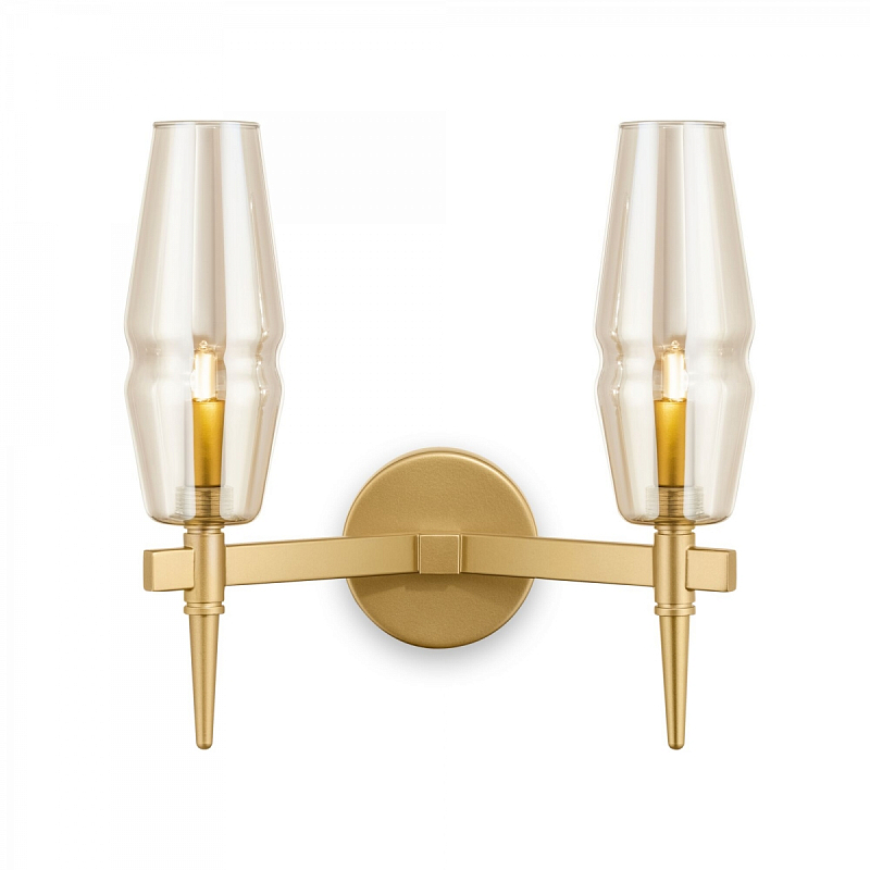 Бра Polani Sconces Double Золотой Янтарь (Amber) в Уфе | Loft Concept 