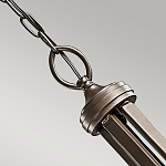 Люстра с белыми тканевыми абажурами в прозрачных стеклянных цилиндрах Kichler варинант исполнения - 19 | Loft Concept в Уфе