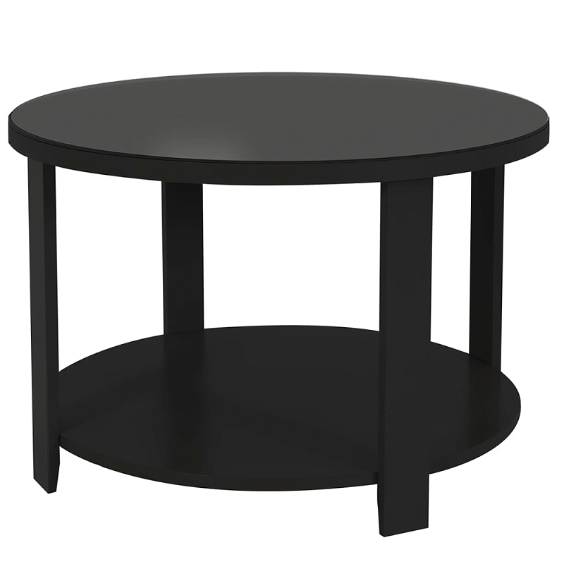 Круглый журнальный стол Jazz Black Черный Прозрачное Стекло в Уфе | Loft Concept 