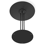 Стол журнальный с круглой бело-голубой столешницей из стекла White and Blue Marble варинант исполнения - 5 | Loft Concept в Уфе