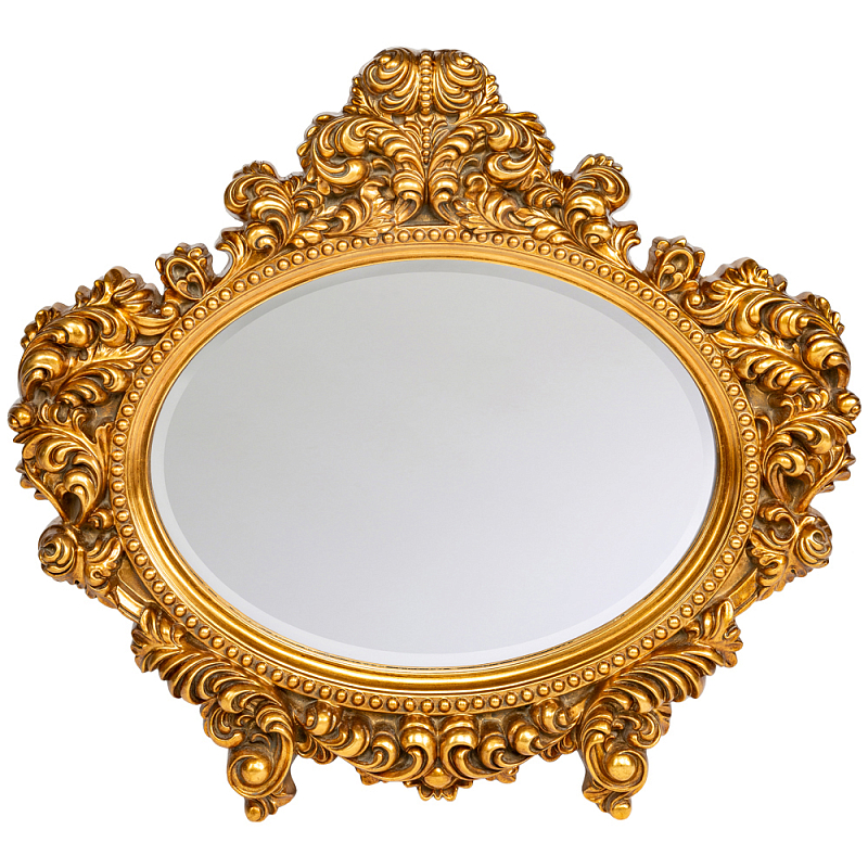 Зеркало настенное золотое с ажурным резным орнаментом Classic Ornament Mirror Золотой Зеркало в Уфе | Loft Concept 