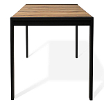 Стол обеденный раздвижной с прямоугольной столешницей на четырех черных ножках Blair варинант исполнения - 4 | Loft Concept в Уфе