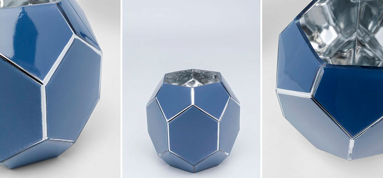 Ваза голубая Geometric Bowl Ваза голубая Geometric Bowl - Loft-Concept в Уфе