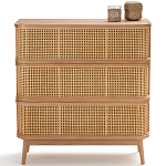 Комод с 3-мя ящиками из плетеного ротанга Ruiz Light Chest of Drawers варинант исполнения - 3 | Loft Concept в Уфе