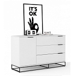 Комод белый с 3-мя ящиками Strict Lines  варинант исполнения - 3 | Loft Concept в Уфе