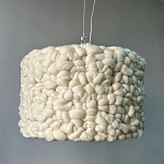Вязаный шерстяной светильник Knitted wool lamp Cylinder варинант исполнения - 1 | Loft Concept в Уфе